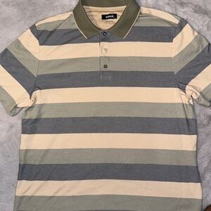 Alfani Men's Regular-Fit Striped Supima Blend Polo Shirt large​